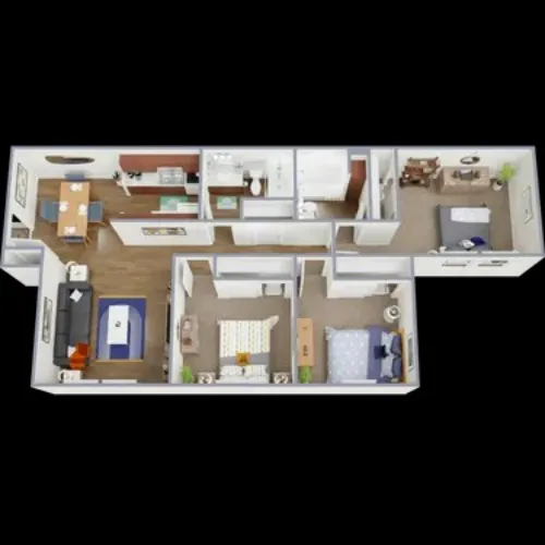 Hilltop Oaks Apartments San Antonio FloorPlan 4