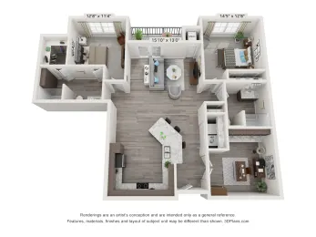 Inn at Westover Hills 55+ San Antonio Floorplan 4