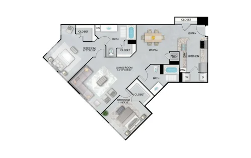 Inspire Downtown San Antonio Floorplan 33