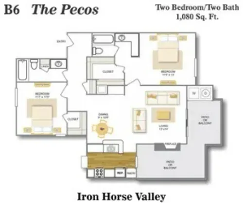 Iron Horse Valley Apartments San Antonio FloorPlan 14