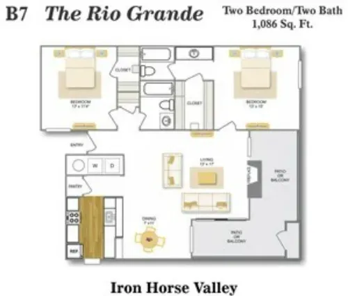Iron Horse Valley Apartments San Antonio FloorPlan 15