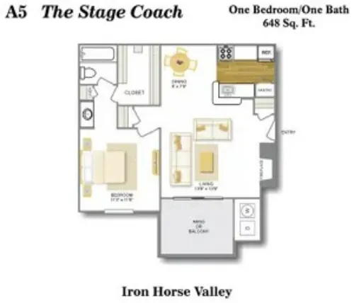Iron Horse Valley Apartments San Antonio FloorPlan 6