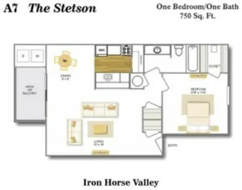 Iron Horse Valley Apartments San Antonio FloorPlan 8