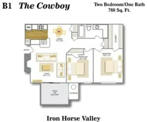 Iron Horse Valley Apartments San Antonio FloorPlan 9
