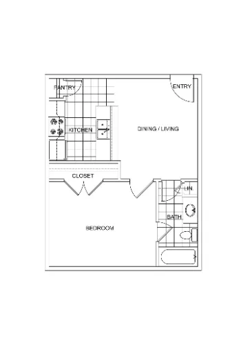 Laurel Apartments San Antonio Floorplan 1
