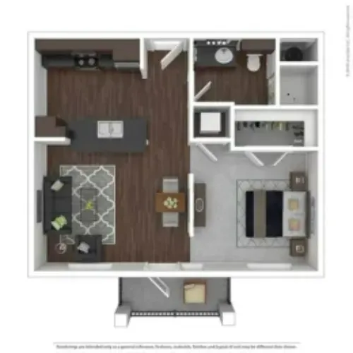 Legacy Flats San Antonio FloorPlan 1