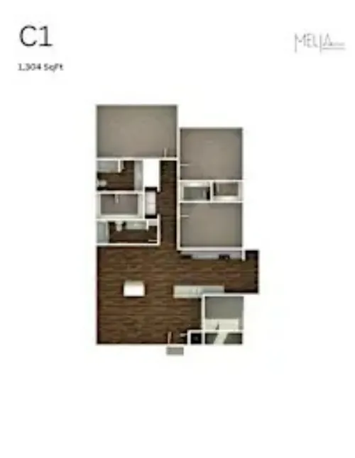 Melia Apartments San Antonio FloorPlan 6