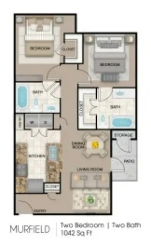Mission Del Rio Apartment Homes San Antonio FloorPlan 3