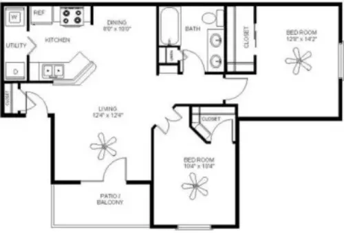 Mission Oaks Apartments San Antonio FloorPlan 5