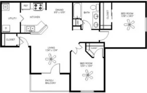 Mission Oaks Apartments San Antonio FloorPlan 6