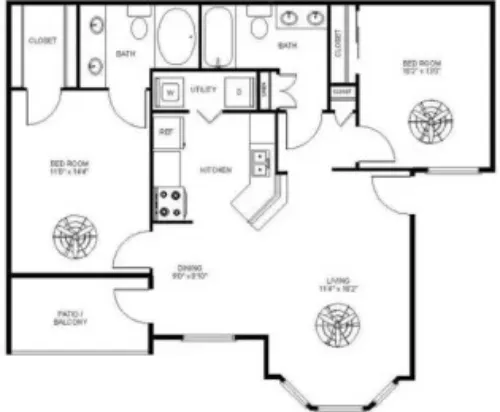 Mission Oaks Apartments San Antonio FloorPlan 7