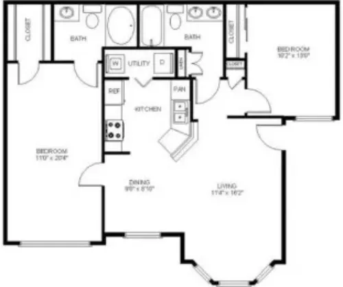 Mission Oaks Apartments San Antonio FloorPlan 9