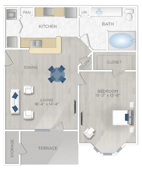 Montecristo Apartments San Antonio FloorPlan 1