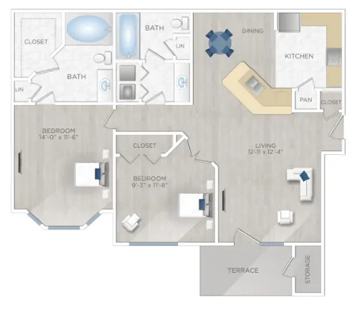 Montecristo Apartments San Antonio FloorPlan 3