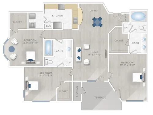 Montecristo Apartments San Antonio FloorPlan 5