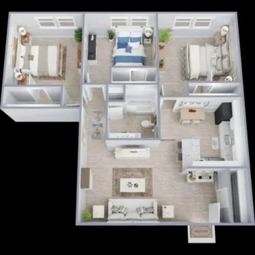 Oak Creek Apartments Lubbock FloorPlan 5