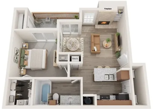Oak Springs Apartments San Antonio Floorplan 4