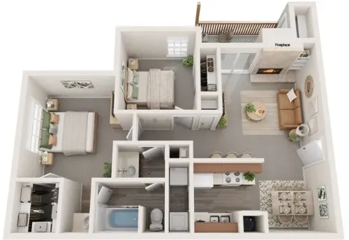 Oak Springs Apartments San Antonio Floorplan 5