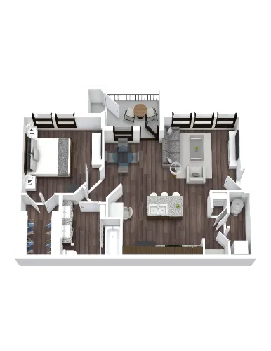 Paloma Luxury Apartment San Antonio Floorplan 3