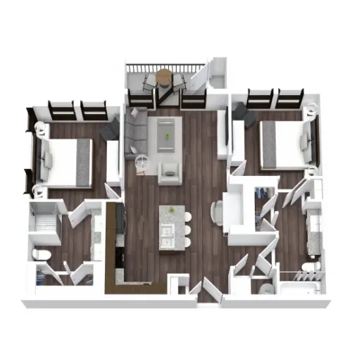 Paloma Luxury Apartment San Antonio Floorplan 4