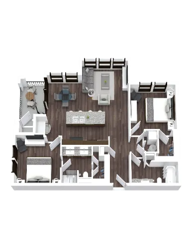Paloma Luxury Apartment San Antonio Floorplan 7