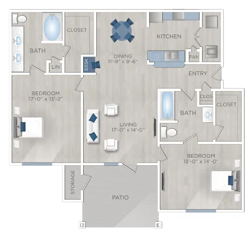 Palomino Apartments Homes San Antonio FloorPlan 6