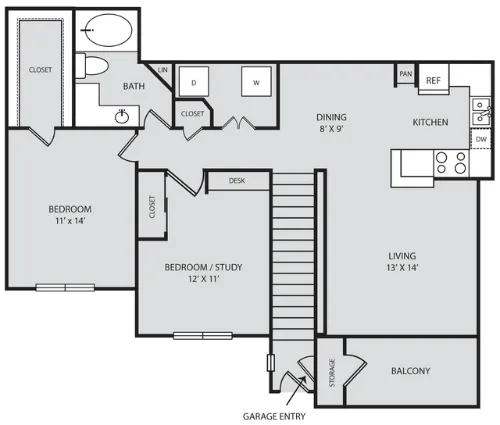 Parc at Wall Street Apartments San Antonio FloorPlan 12