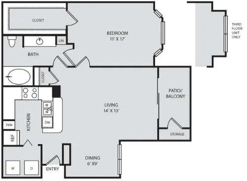 Parc at Wall Street Apartments San Antonio FloorPlan 4