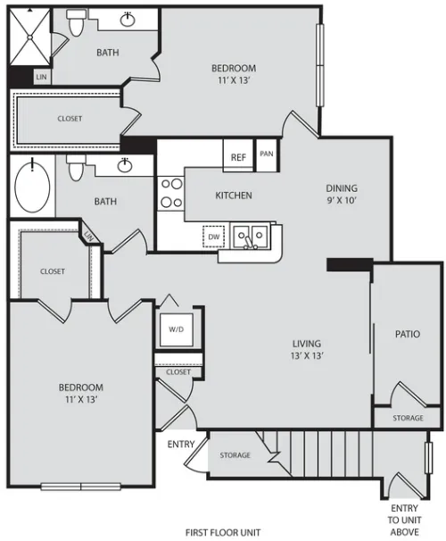 Parc at Wall Street Apartments San Antonio FloorPlan 8