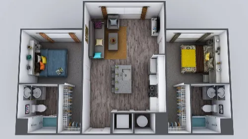 Park East Student Living Lubbock FloorPlan 1