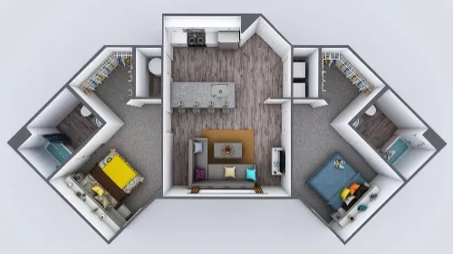 Park East Student Living Lubbock FloorPlan 3