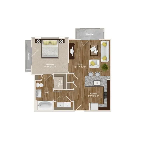 Park at Rialto San Antonio Floorplan 1