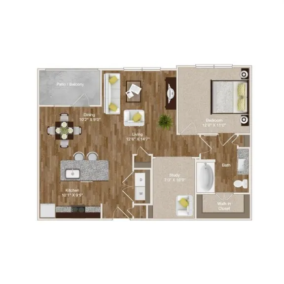 Park at Rialto San Antonio Floorplan 6