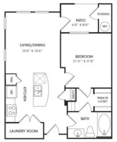 Pecos Flats Apartments San Antonio FloorPlan 1