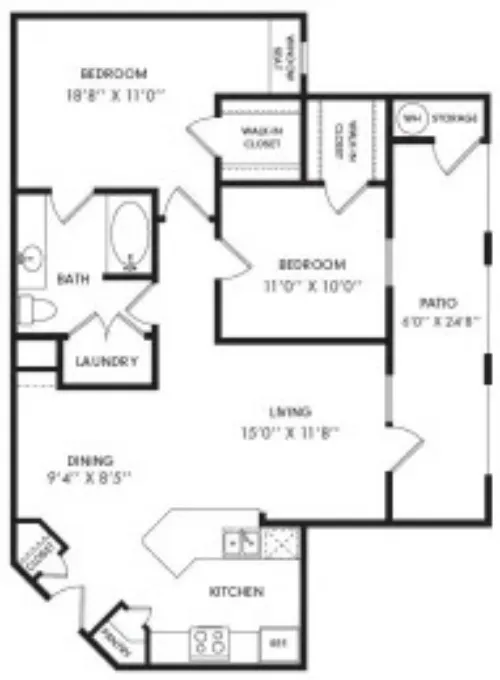 Pecos Flats Apartments San Antonio FloorPlan 7