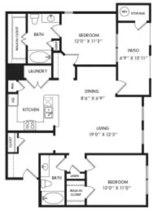 Pecos Flats Apartments San Antonio FloorPlan 8