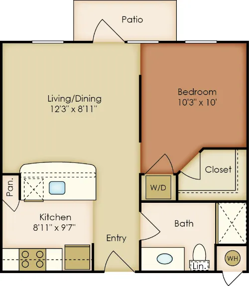 Platinum Shavano Oaks Apartments San Antonio FloorPlan 1