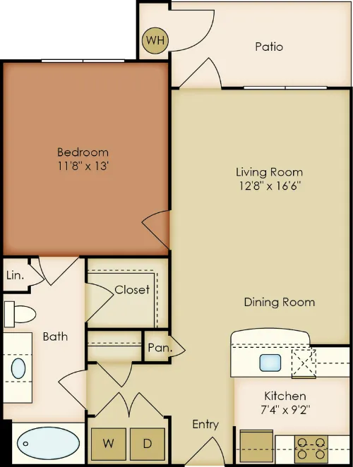 Platinum Shavano Oaks Apartments San Antonio FloorPlan 3