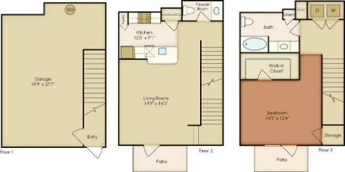 Platinum Shavano Oaks Apartments San Antonio FloorPlan 5