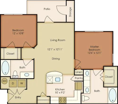 Platinum Shavano Oaks Apartments San Antonio FloorPlan 8