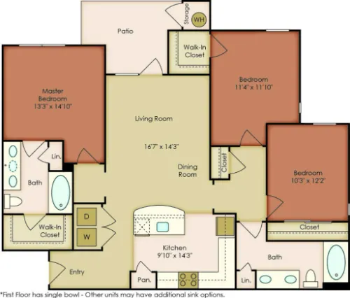 Platinum Shavano Oaks Apartments San Antonio FloorPlan 9