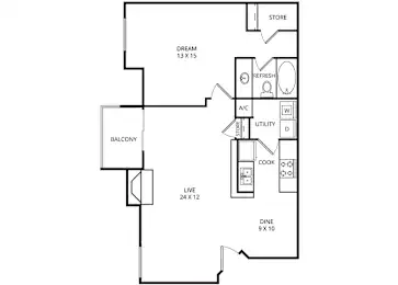 Plaza DeVille San Antonio Floorplan 2