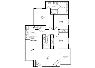 Plaza DeVille San Antonio Floorplan 8