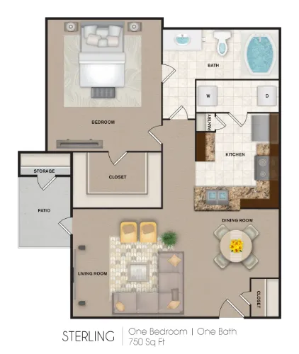 Port Royal Apartment Homes San Antonio Floorplan 1