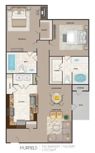Port Royal Apartment Homes San Antonio Floorplan 4