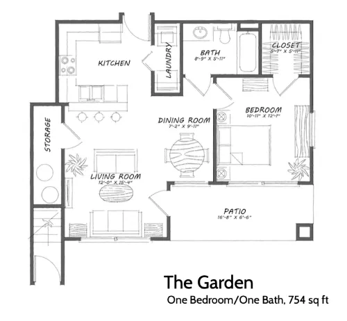 Portofino Apartments Lubbock FloorPlan 2