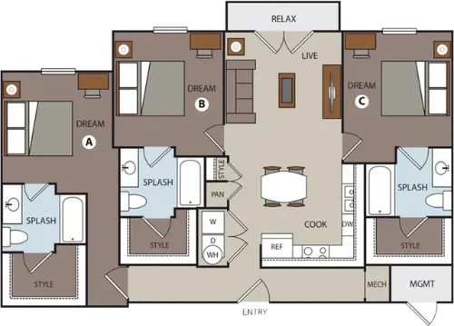 Prado Student Living San Antonio Floorplan 7