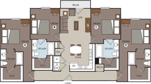 Prado Student Living San Antonio Floorplan 8
