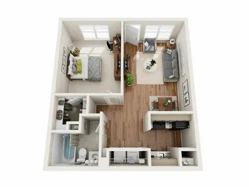 Raiders Walk Apartment Lubbock FloorPlan 2
