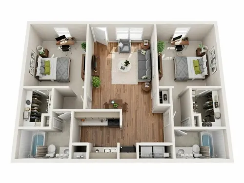 Raiders Walk Apartment Lubbock FloorPlan 6